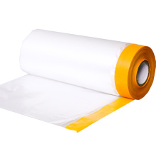 Moisture Proof Washy Rice Paper Pre Taped PE Masking Painting Covering Film